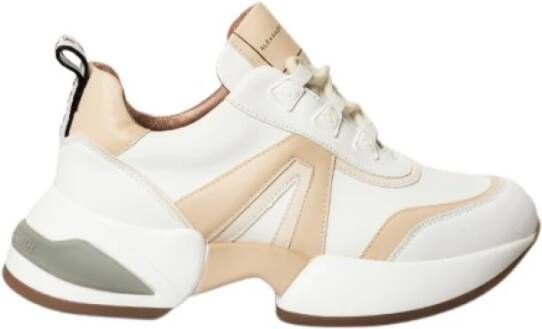 Alexander Smith Marmer Sneakers in Wit Beige Leer