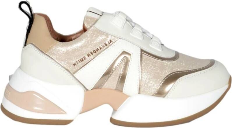 Alexander Smith Marmer Vrouw Sneakers Ivoor Goud