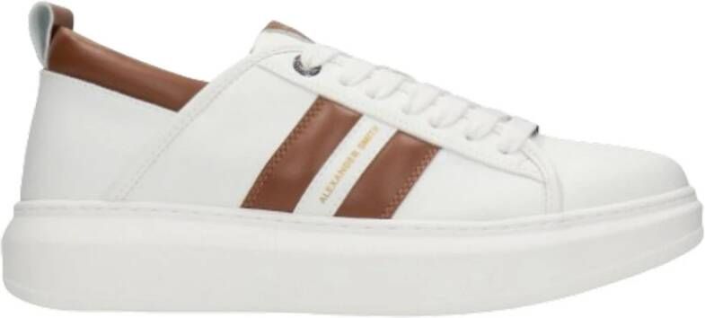 Alexander Smith Sneakers Wit Bruin Stijlvol Model White Heren