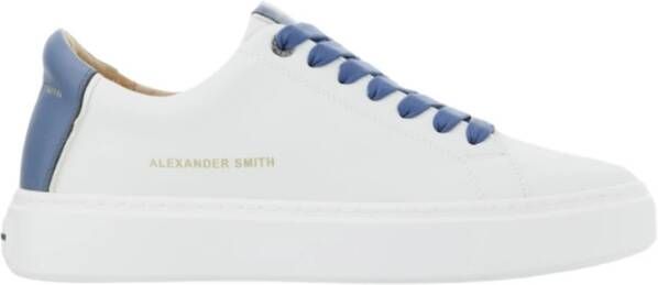 Alexander Smith Witte Leren Sneakers White Heren