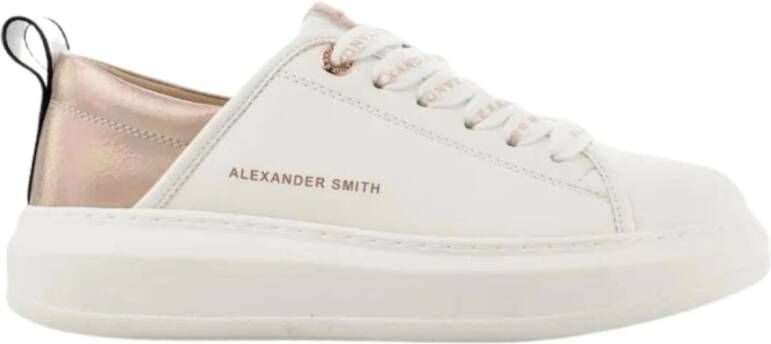 Alexander Smith Witte Multicolor Leren Sneaker Multicolor