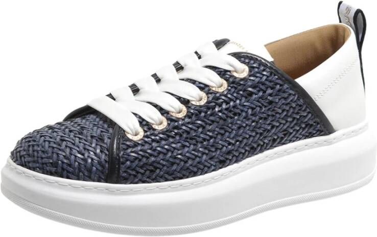 Alexander Smith Blauw Wit Leren Sneaker Blue Dames - Foto 3