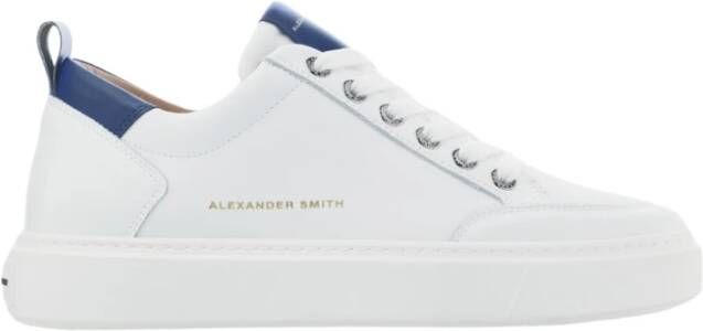 Alexander Smith Bond Sneakers met Contrastdetails White Heren