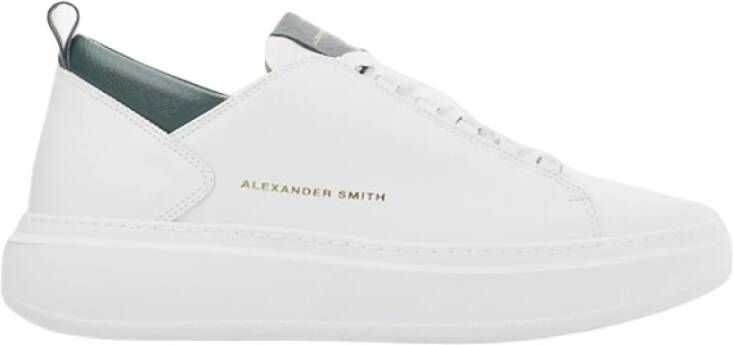 Alexander Smith Wembley Wit Groene Sneakers White Heren