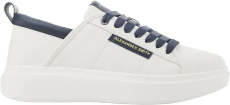 Alexander Smith Eco Wembley Wit Blauw Sneakers White Heren