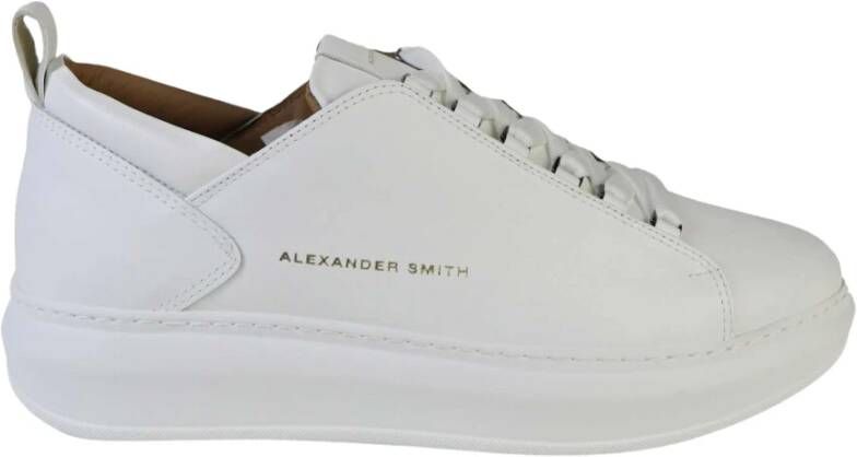 Alexander Smith Wembley Total White Leren Sneakers White Heren