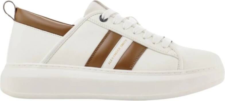 Alexander Smith Sneakers Wit Bruin Stijlvol Model White Heren