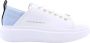 Alexander Smith Witte leren sneakers met blauwe details White - Thumbnail 69