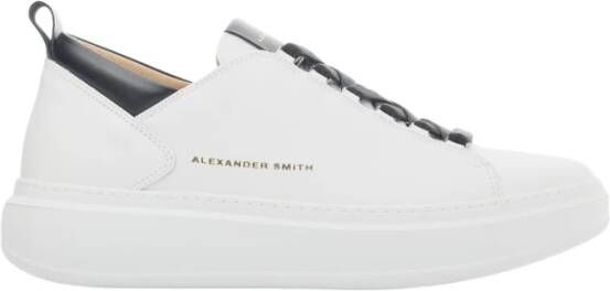 Alexander Smith Wembley Man White Black Sneakers White Heren