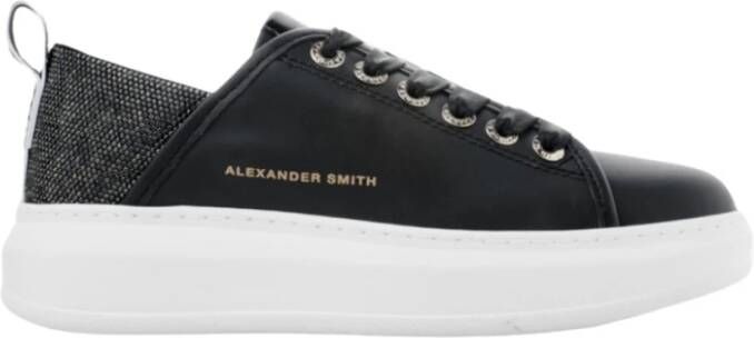 Alexander Smith Wembley Sneakers Zwart Leer Black Dames