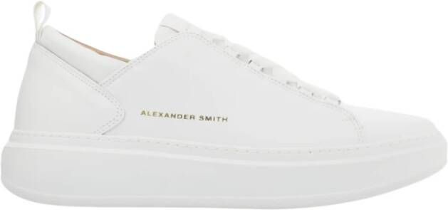 Alexander Smith Witte Leren Wembley Total-White Sneakers White Heren