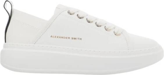 Alexander Smith Wembley Vrouw Witte Leren Sneakers White Dames