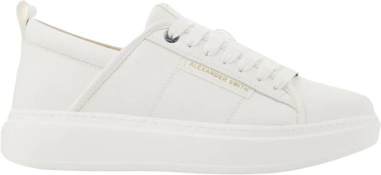 Alexander Smith Witte Leren Wembley Total-White Sneakers White Heren