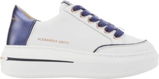 Alexander Smith Wit Blauw Lancaster Vrouw Sneakers Multicolor Dames