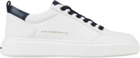 Alexander Smith Witte Blauwe Bond Sneakers