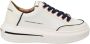 Alexander Smith Witte leren sneakers met blauwe details White - Thumbnail 88