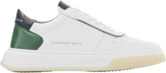 Alexander Smith Witte Groene Sneaker White Heren
