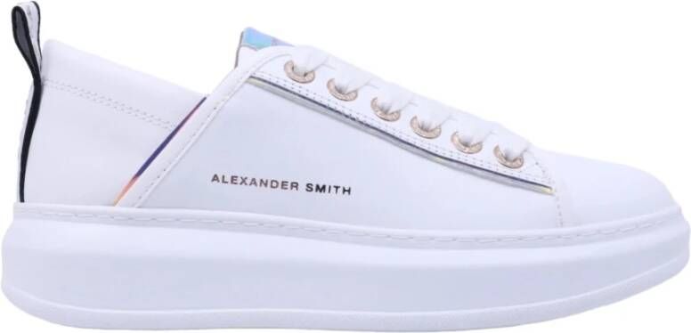 Alexander Smith Witte Iride Peach Sneakers voor Dames White Dames