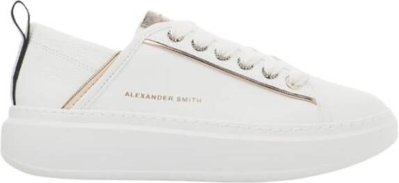 Alexander Smith Witte Koperen Sneakers Wembley Model White Dames