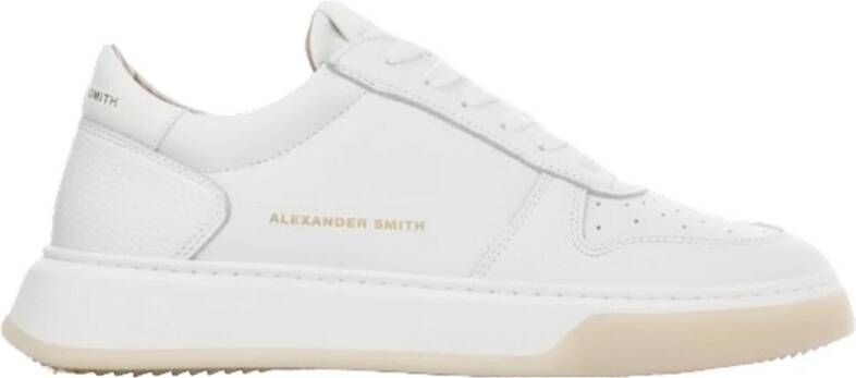 Alexander Smith Witte Leren Wembley Total-White Sneakers White Heren
