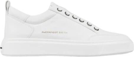 Alexander Smith Witte Leren Sneakers Bond Total