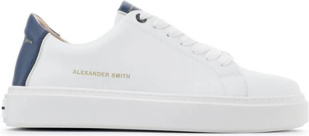 Alexander Smith London Sneakers met Contrasterende Tong en Achterkant Blue Heren