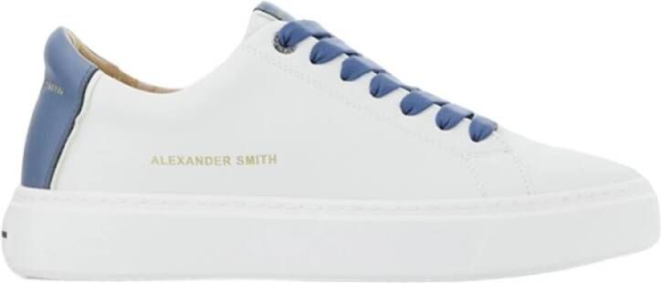 Alexander Smith Witte Leren Sneakers White Heren