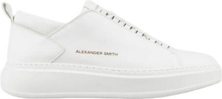 Alexander Smith Wembley Wit Blauw Leren Sneakers White Heren - Foto 3
