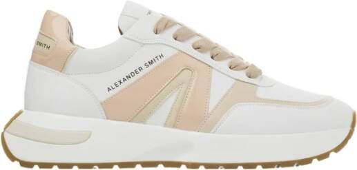 Alexander Smith Witte Licht Perzik Runner Sneakers Multicolor Dames