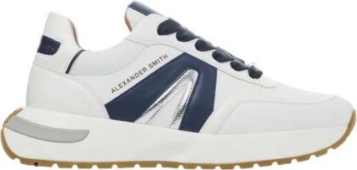 Alexander Smith Witte Lichtblauwe Runner Sneakers Multicolor Dames