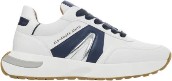 Alexander Smith Witte Lichtblauwe Runner Sneakers White Dames