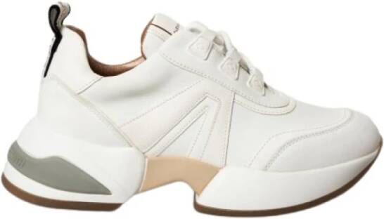 Alexander Smith Witte marmeren sneakers met 5 cm hak