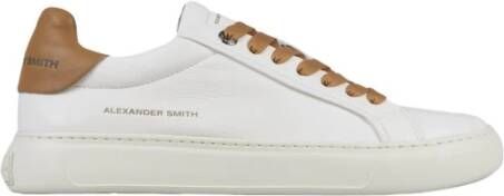 Alexander Smith Witte Militaire Leren Sneakers Soho Man