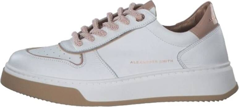 Alexander Smith Witte Nude Leren Sneaker White Dames - Foto 4