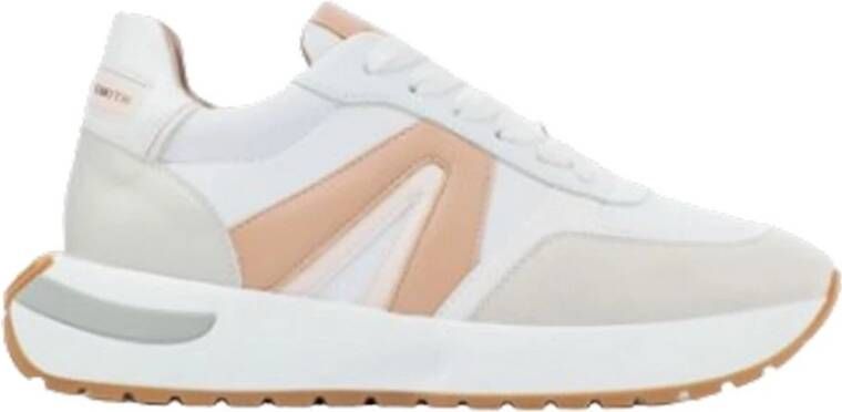 Alexander Smith Witte Nude Leren Sneaker White Dames