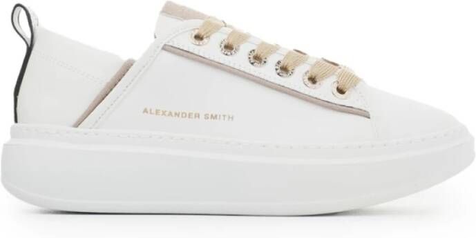 Alexander Smith Witte Sneakers met Naaktdetails White Dames