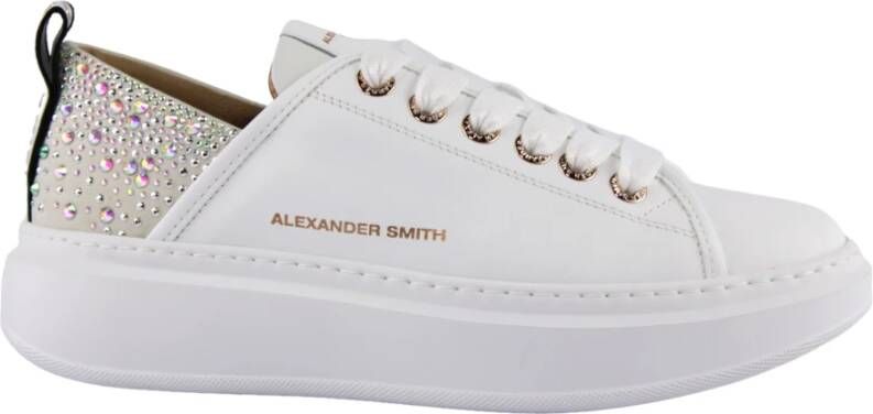 Alexander Smith Witte Swarovski Kristal Sneakers White Dames