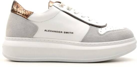 Alexander Smith Witte Bronzen Sneakers voor Casual Gebruik White Dames