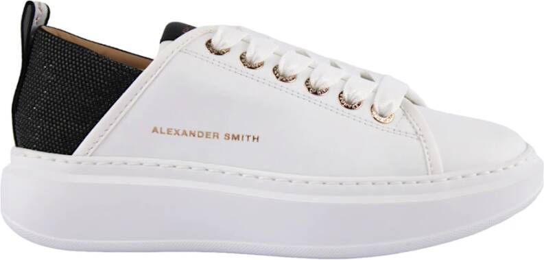 Alexander Smith Zwart en witte sneakers White Heren