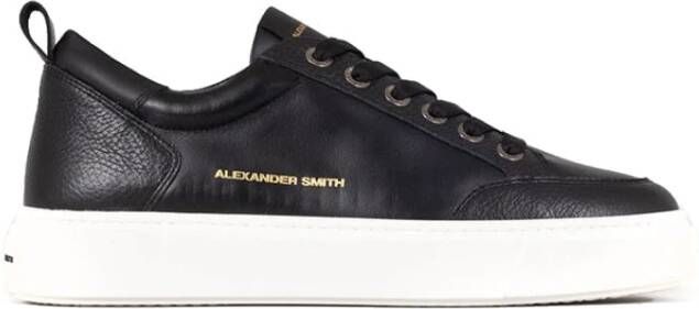 Alexander Smith Zwarte Leren Casual Sneakers