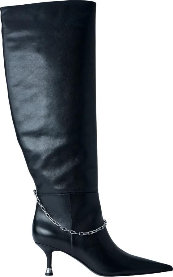 Alexander Wang Chain Detail Knee-High Leather Boots