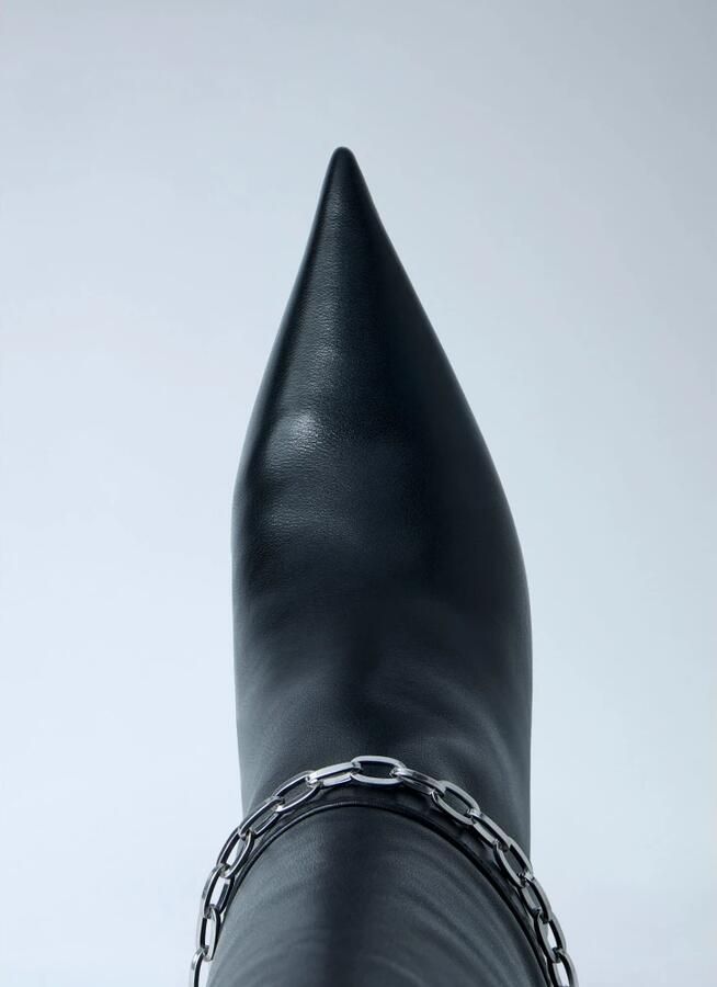 Alexander Wang Chain Detail Knee-High Leather Boots - Foto 2