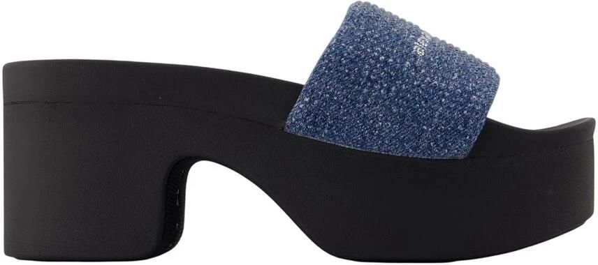Alexander Wang Denim Hotfix Platform Sandalen