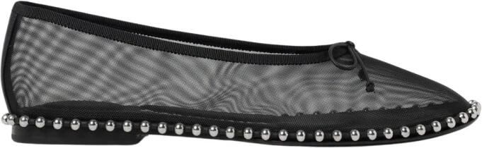 Alexander Wang Studded Trim Mesh Ballet Flats