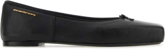 Alexander wang Zwarte leren Ballerina's Black Dames