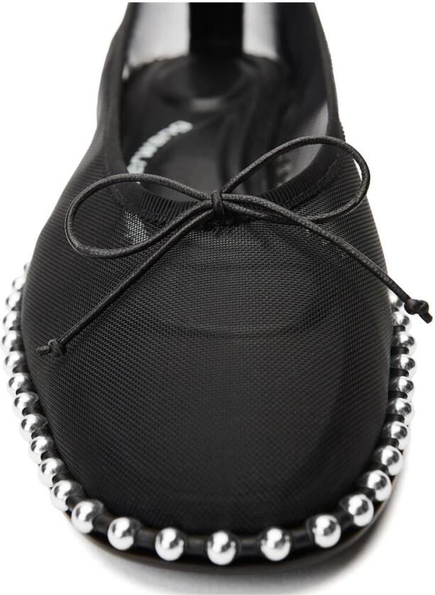 Alexander Wang Zwarte Leren Boogdetail Studschoenen