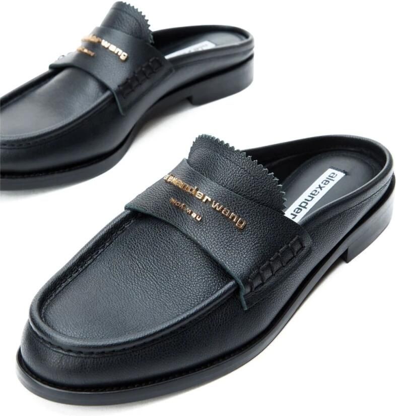 Alexander Wang Zwarte platte schoenen zijde nylon