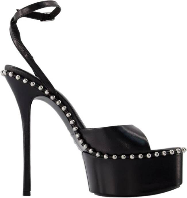 Alexander wang Hoge hakken Nova 145 Sandals Leather _ Black in zwart