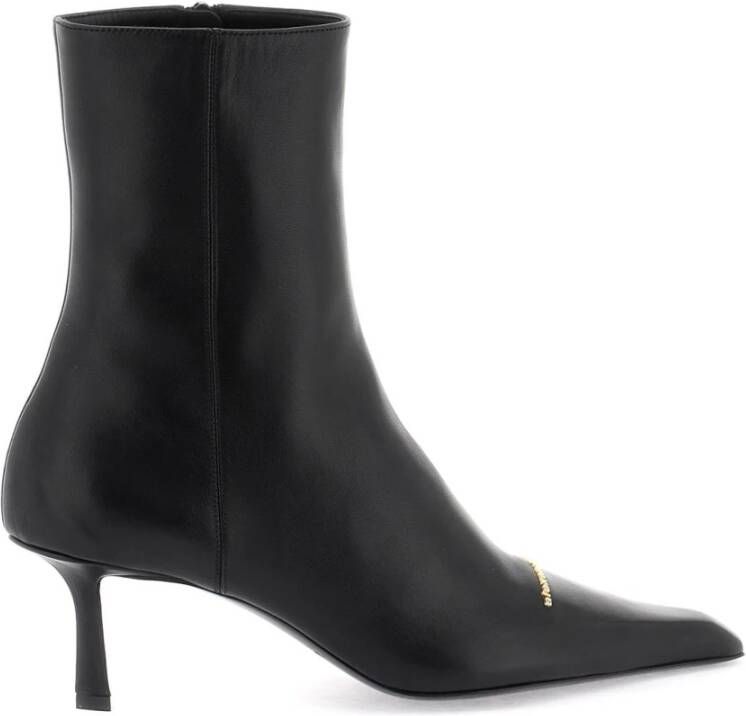Alexander wang Leren Enkellaarzen Black Dames