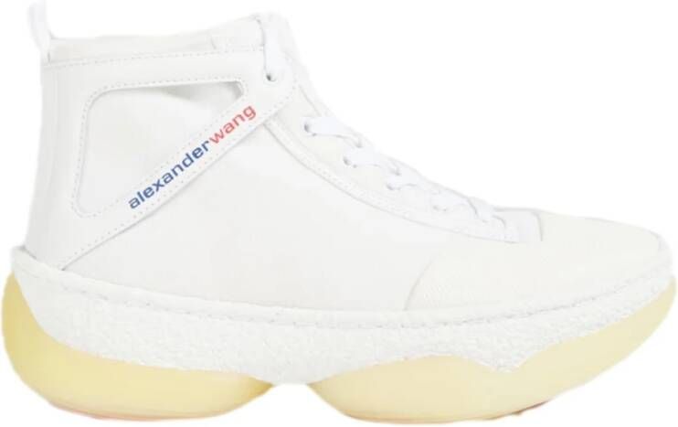 Alexander Wang Logo Mid-Top Witte Sneakers